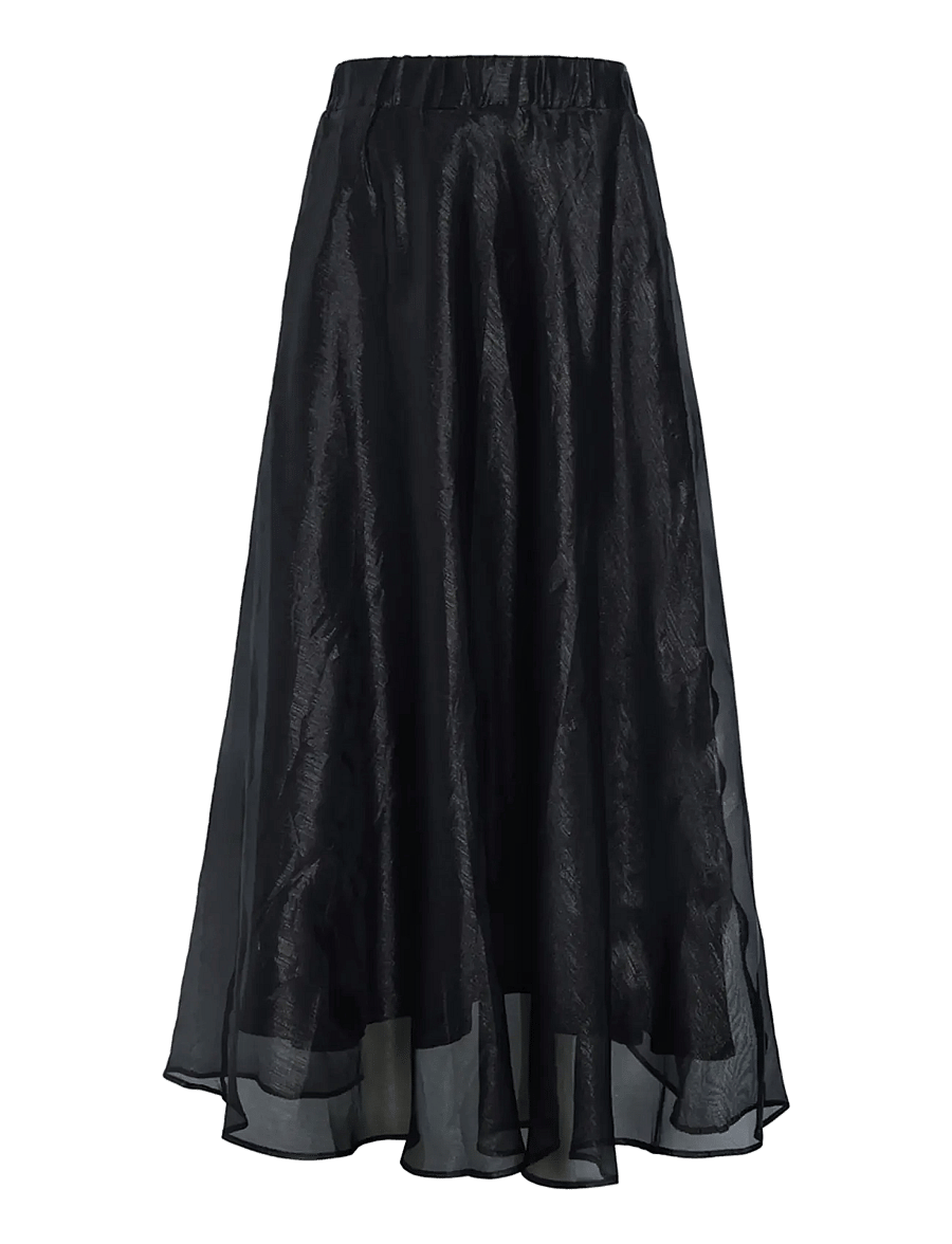 Hunkøn - Zinnia Long Skirt - maxi skirts - black - 2