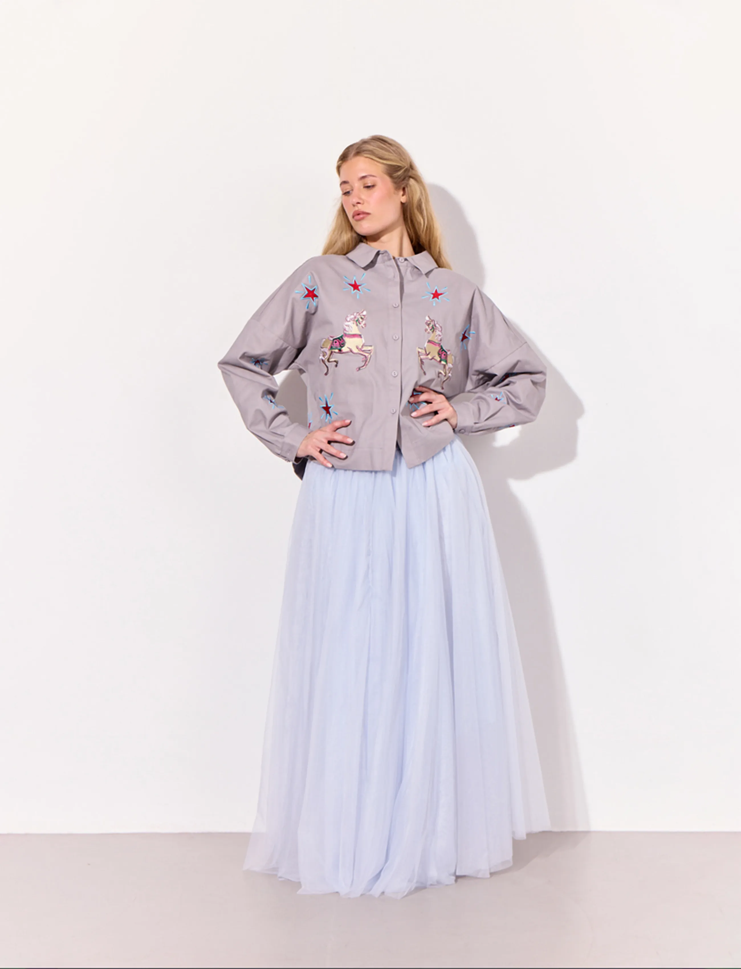 Hunkøn - Bridget Skirt - maksiseelikud - soft blue - 3