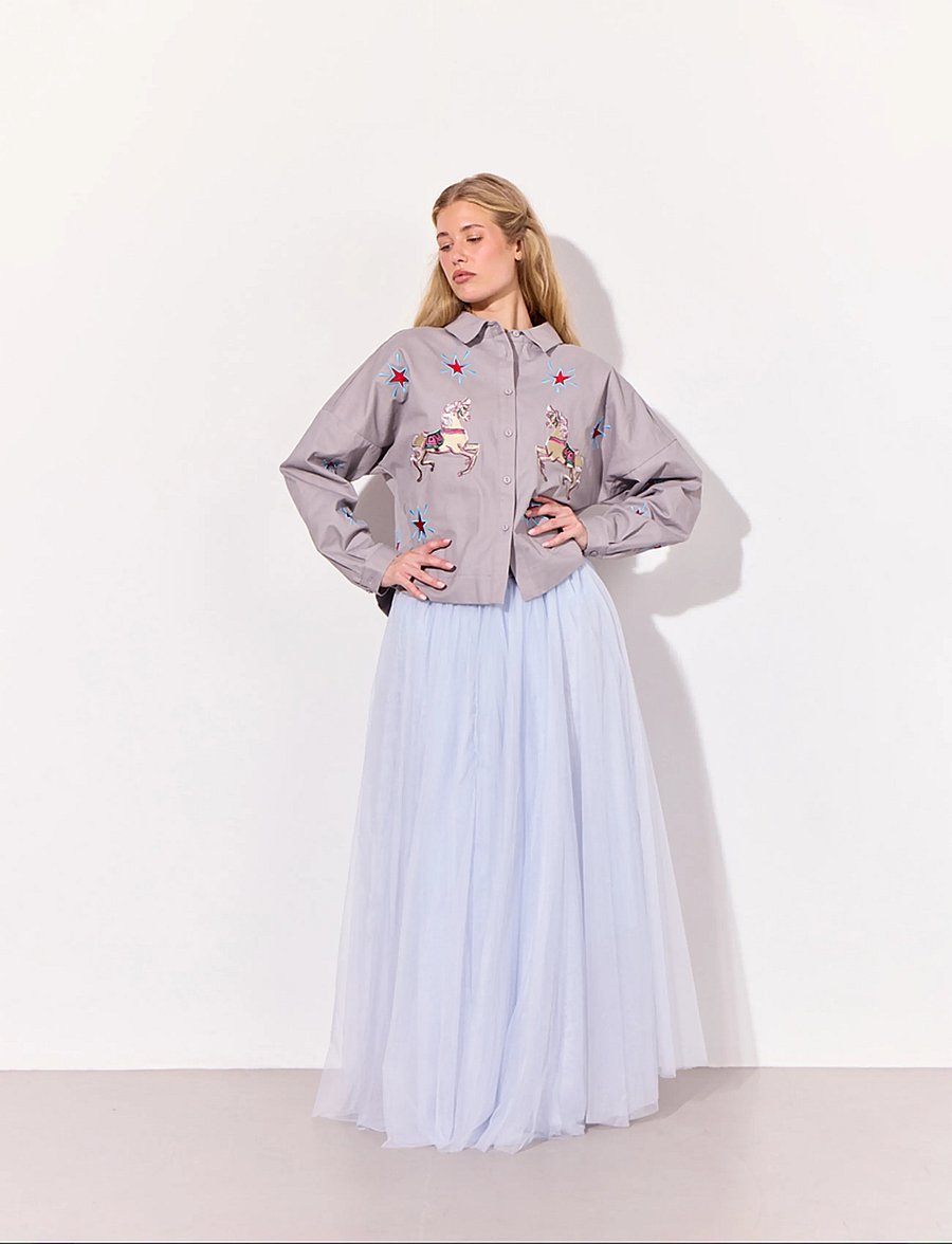 Hunkøn - Bridget Skirt - maksiseelikud - soft blue - 3