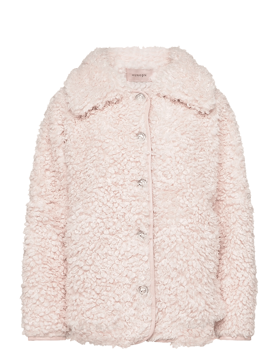 Hunkøn - Olga Jacket - faux fur jakker - soft pink - 1