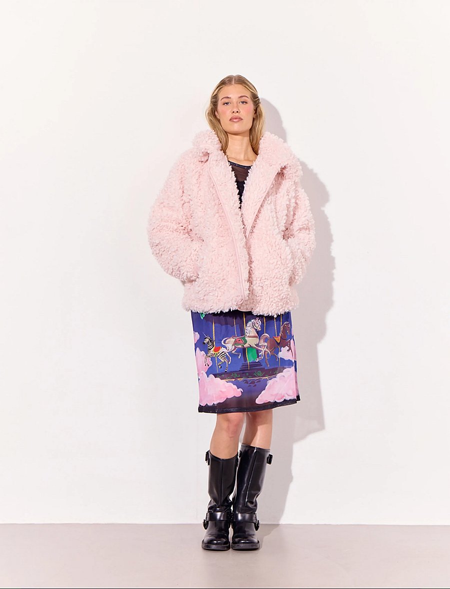 Hunkøn - Olga Jacket - faux fur jakker - soft pink - 4