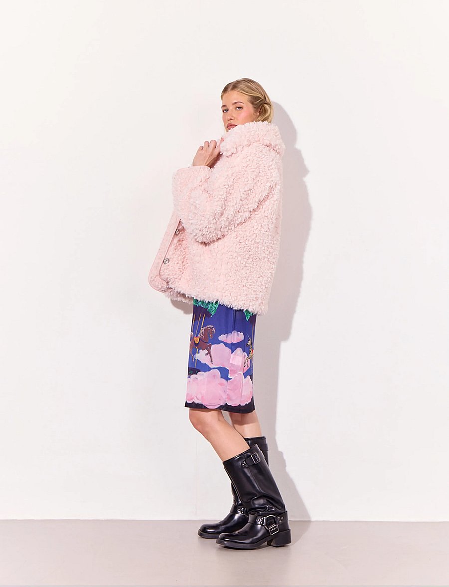 Hunkøn - Olga Jacket - faux fur jakker - soft pink - 5