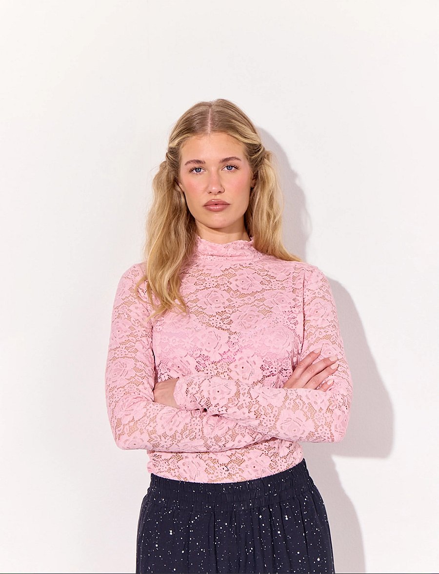 Hunkøn - Ronja Blouse - long sleeved blouses - rose - 0
