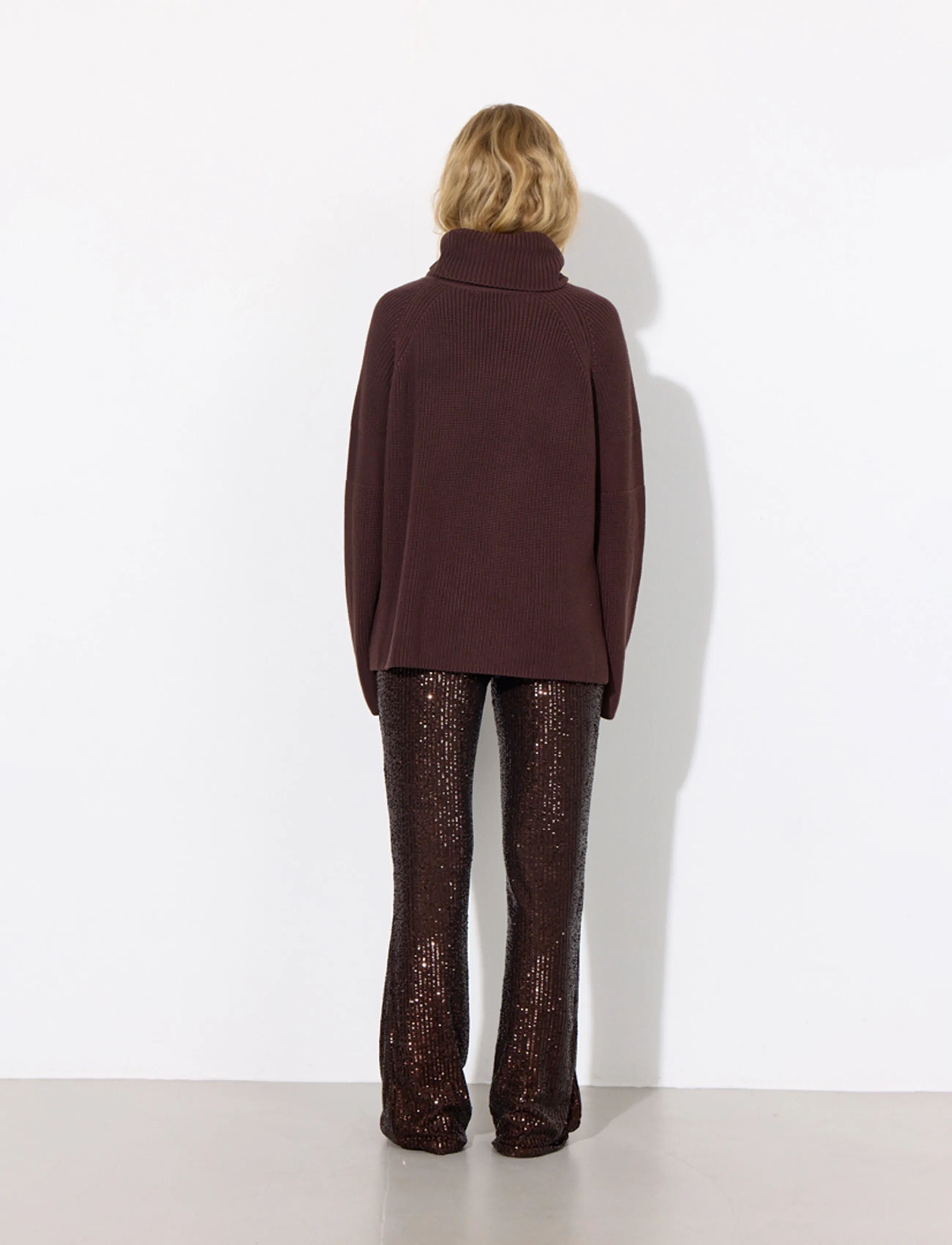 Hunkøn - Jules Knit Blouse - stickade tröjor - chestnut - 5
