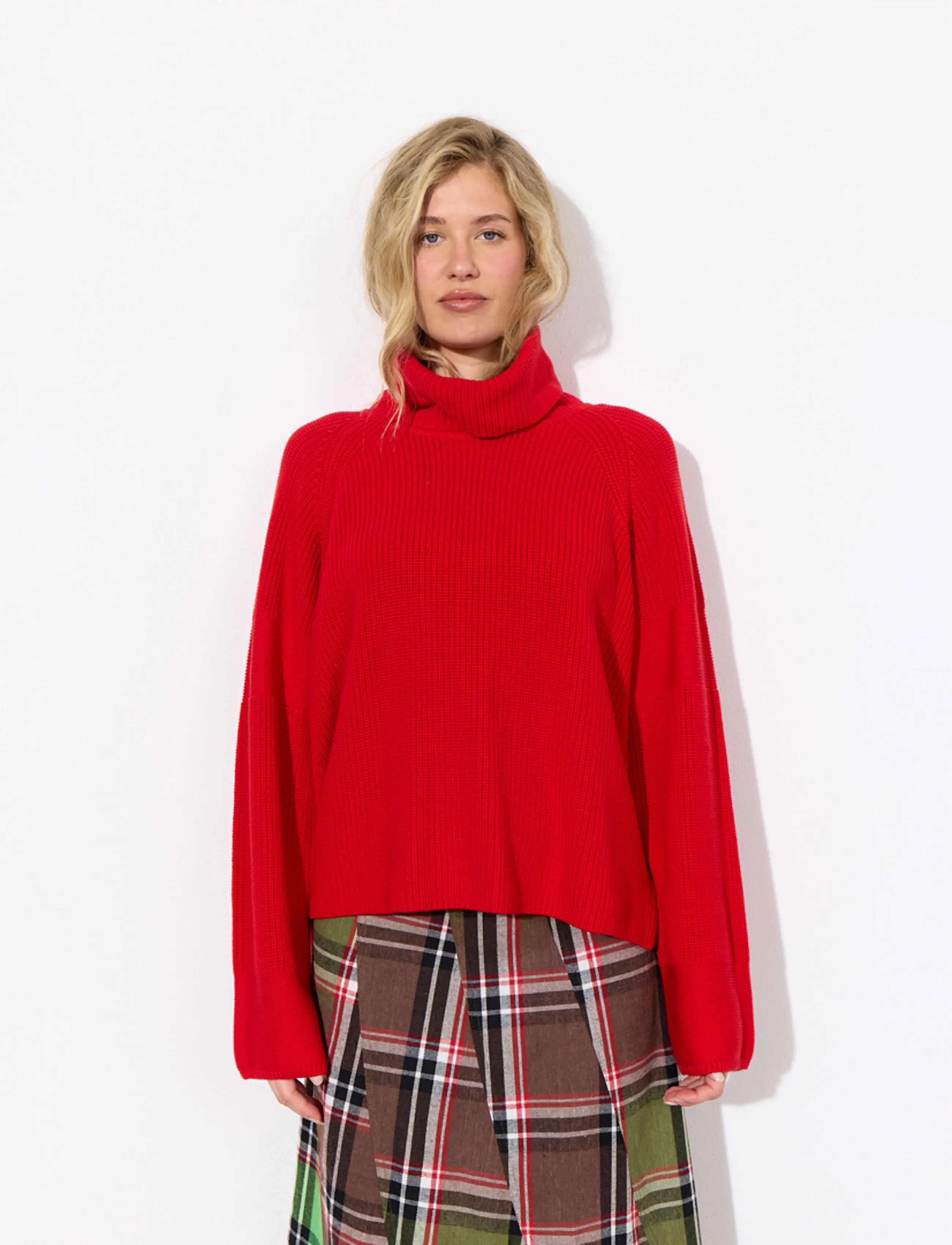 Hunkøn - Jules Knit Blouse - kampsunid - red - 0