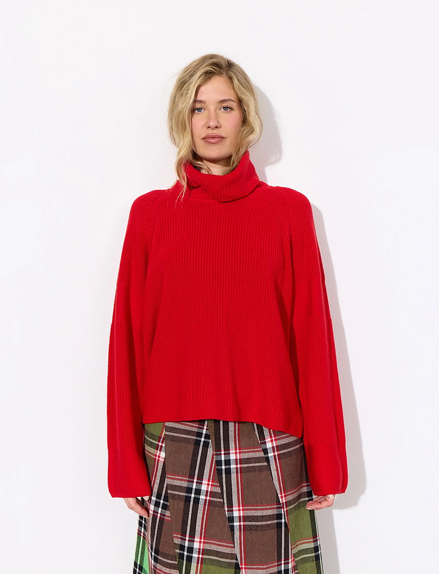 Hunkøn - Jules Knit Blouse - kampsunid - red - 0