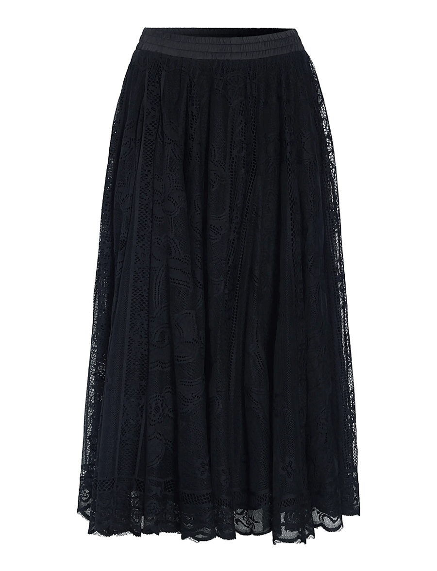 Hunkøn - Stine Skirt - midi nederdele - black - 1