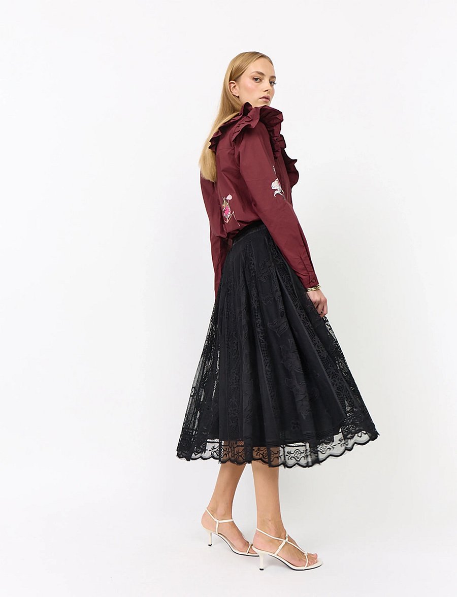 Hunkøn - Stine Skirt - midi nederdele - black - 3