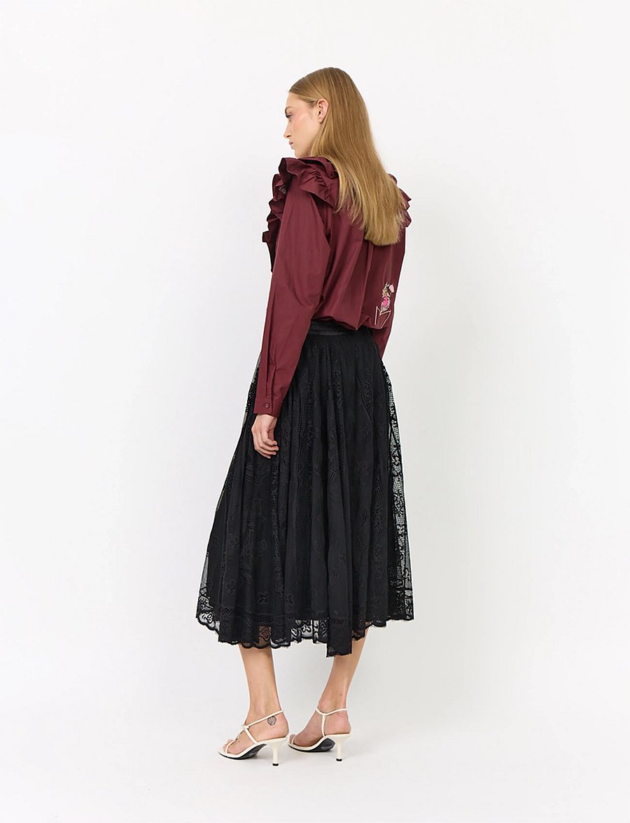 Hunkøn - Stine Skirt - midi nederdele - black - 4