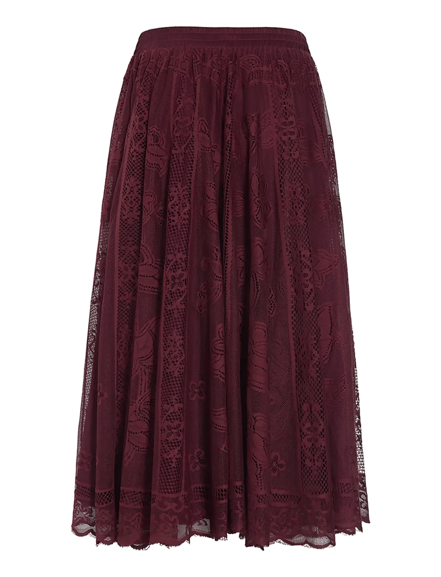 Hunkøn - Stine Skirt - midi nederdele - oxblood - 2
