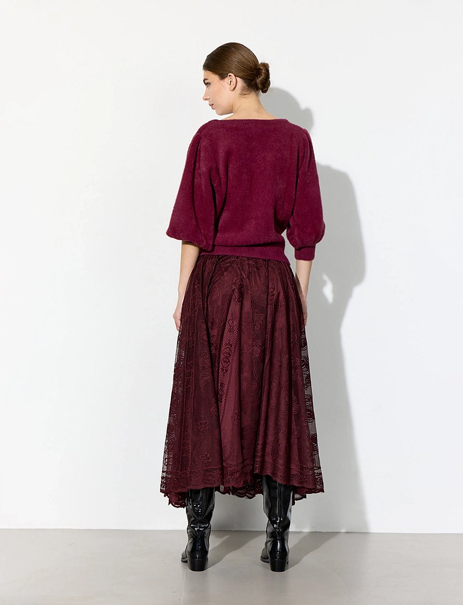Hunkøn - Stine Skirt - midi nederdele - oxblood - 3