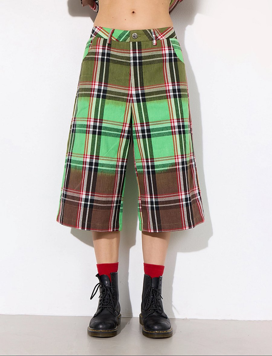 Hunkøn - Ramone Shorts - bermudashorts - green tartan - 3