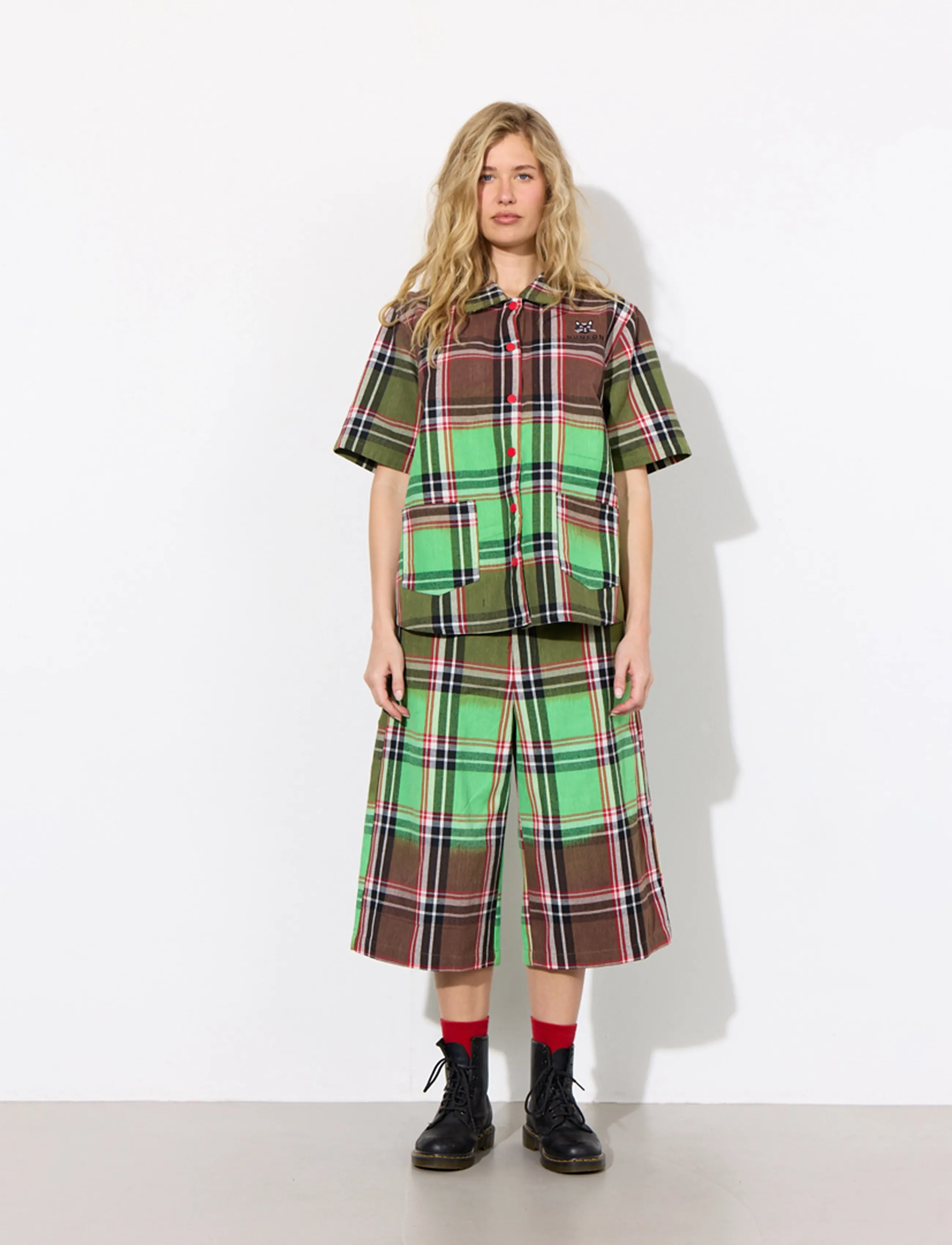 Hunkøn - Ramone Shorts - green tartan - 4