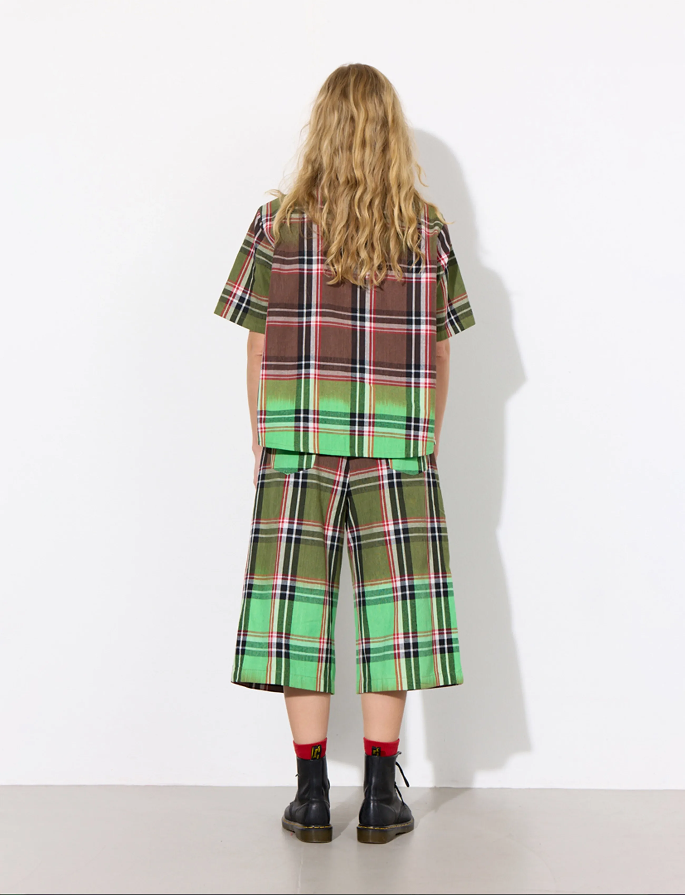 Hunkøn - Ramone Shorts - green tartan - 5