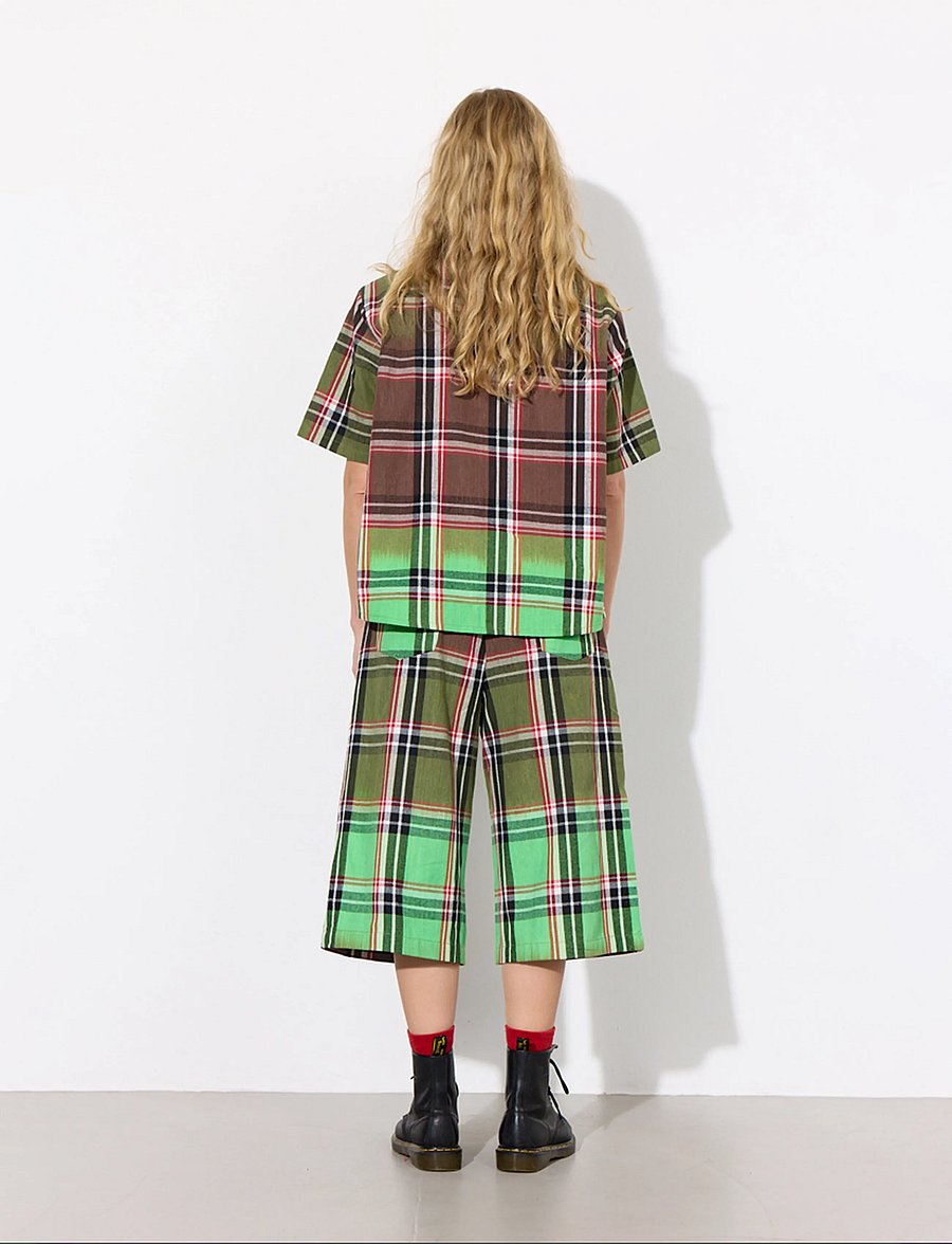 Hunkøn - Ramone Shorts - bermudashorts - green tartan - 5