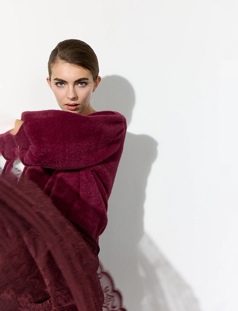 Hunkøn - Enya Knit Blouse - oxblood - 5