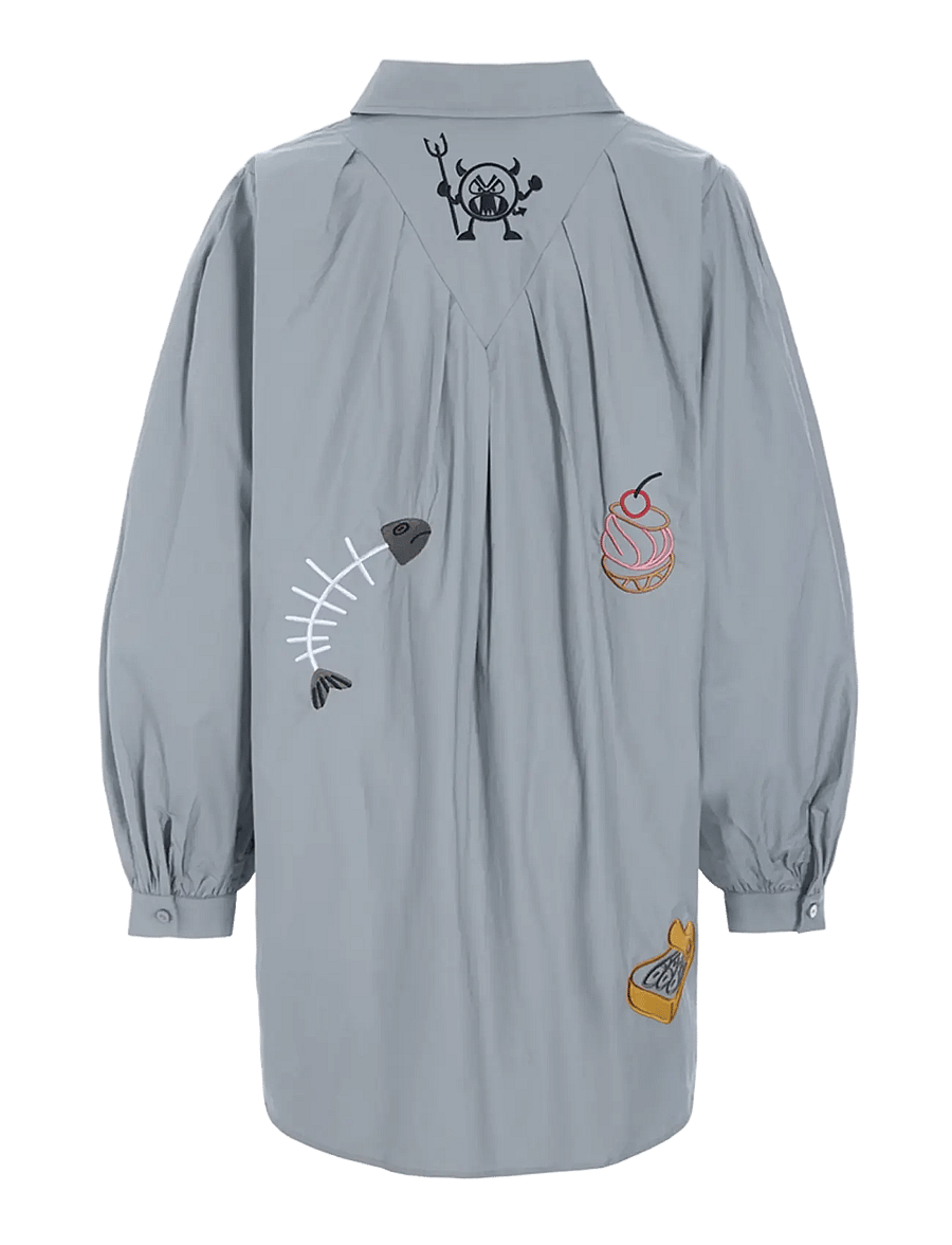 Hunkøn - Sasha Shirt - langärmlige hemden - grey - 2