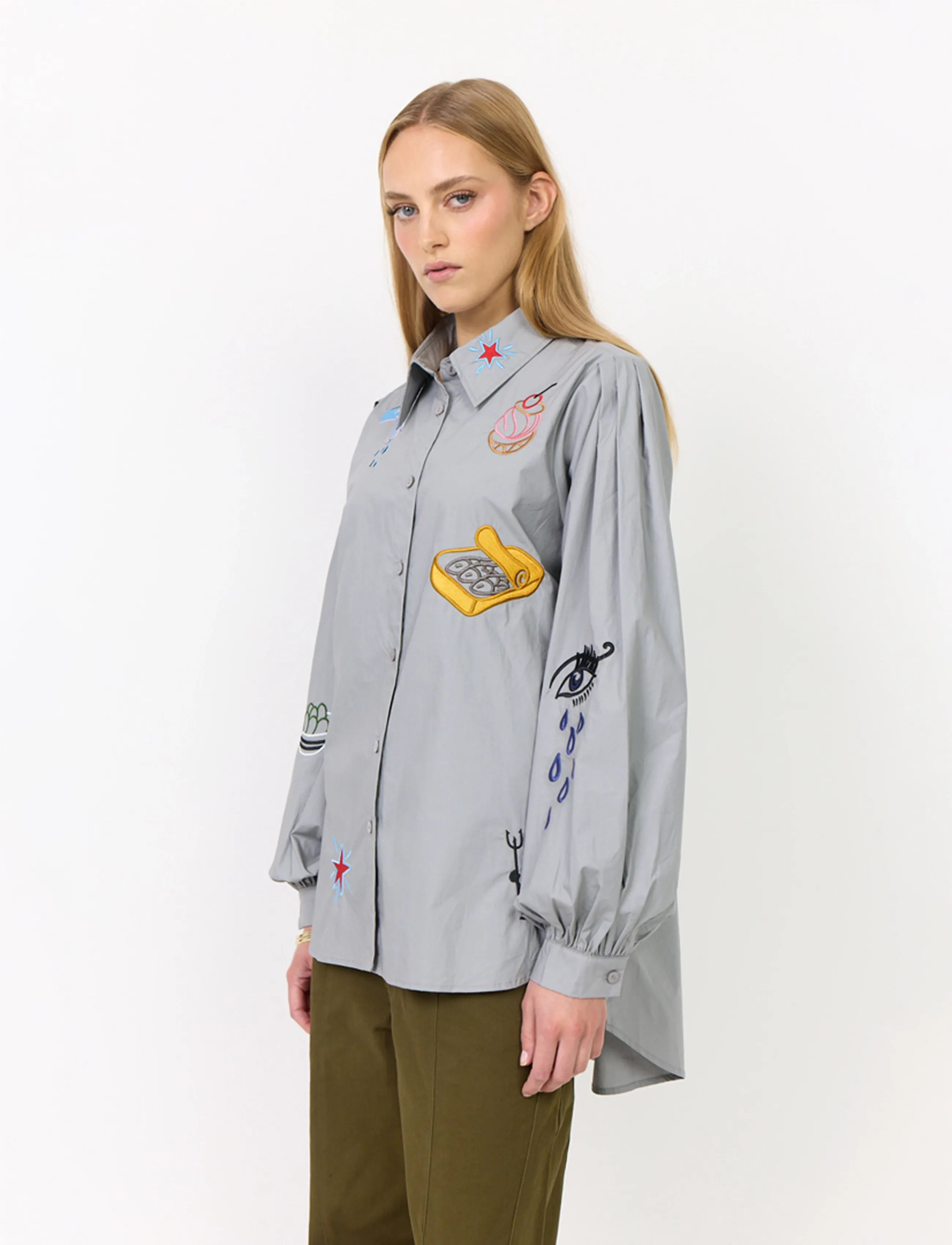 Hunkøn - Sasha Shirt - grey - 4