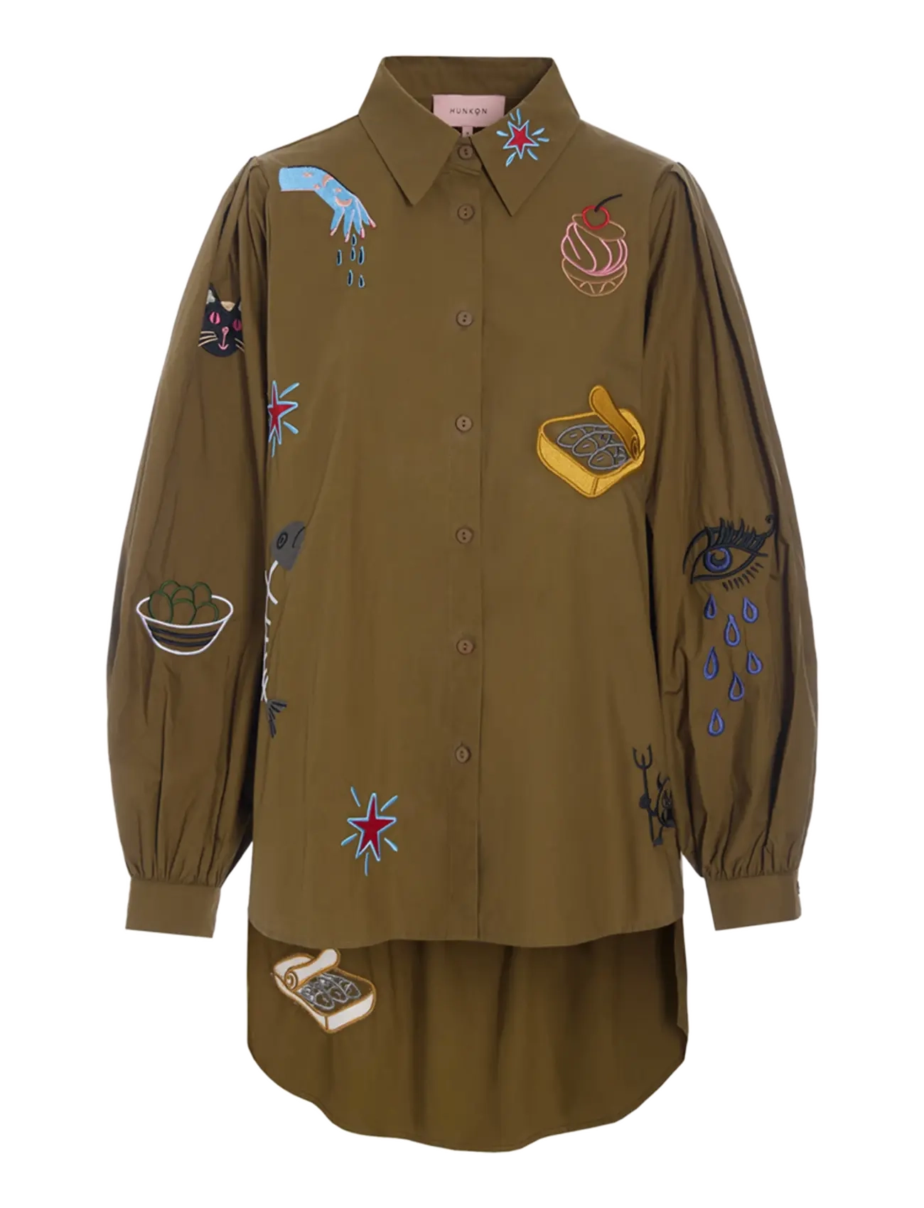 Hunkøn Sasha Shirt - Blouses & Shirts - OLIVE / khaki/green