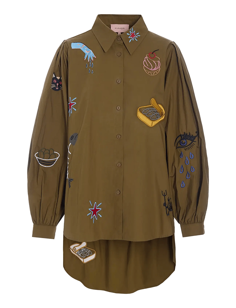 Hunkøn - Sasha Shirt - langärmlige hemden - olive - 1