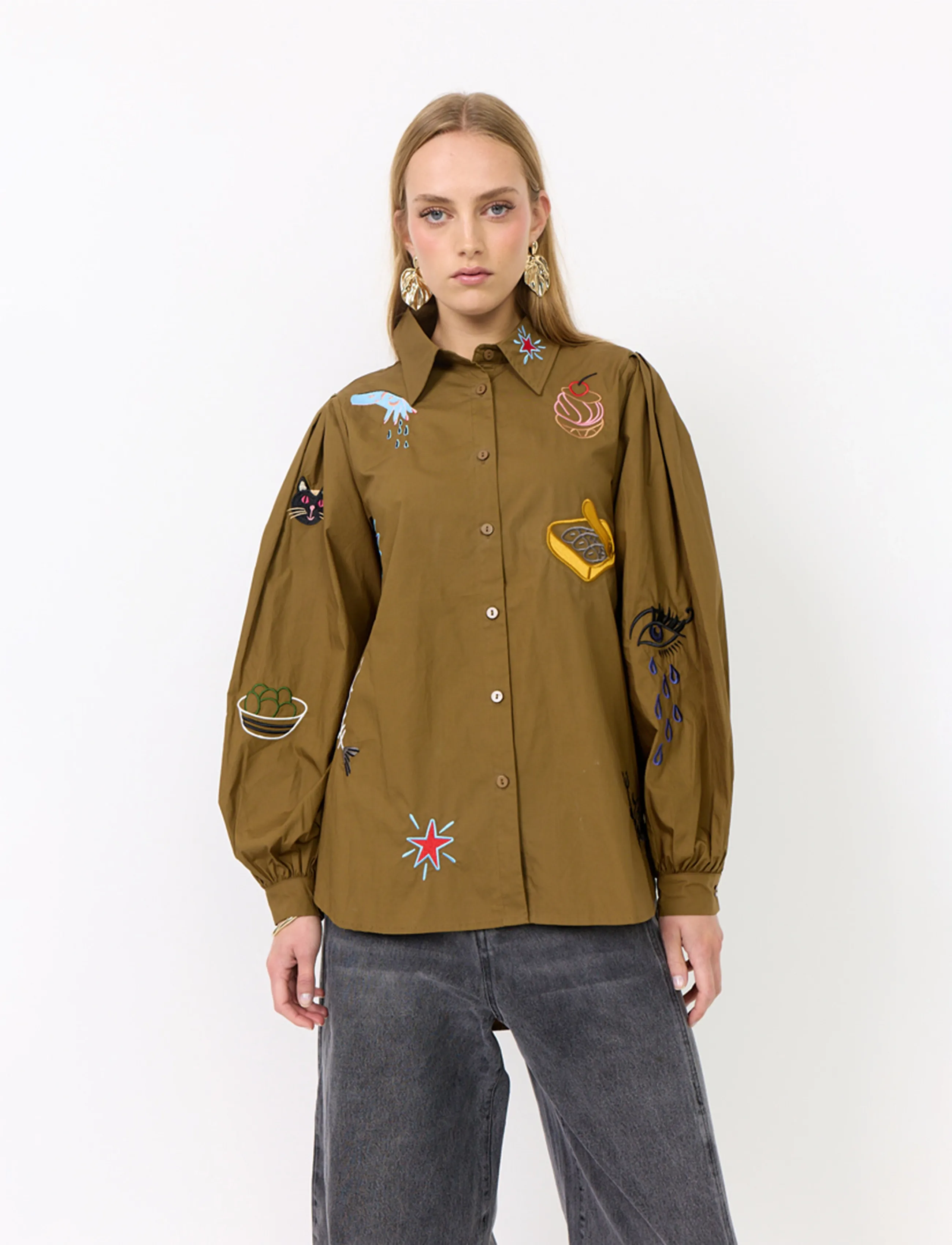 Hunkøn - Sasha Shirt - olive - 0