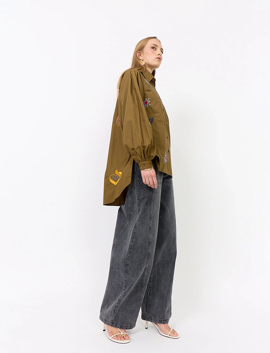 Hunkøn - Sasha Shirt - langärmlige hemden - olive - 4