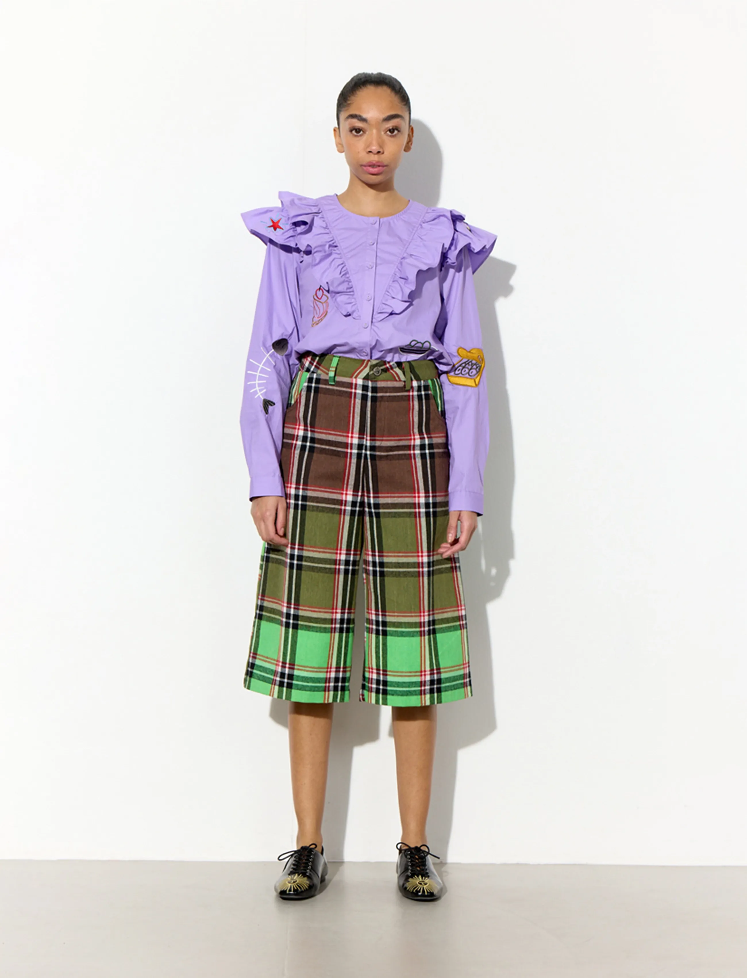 Hunkøn - Nola Ruffle Shirt - langärmlige hemden - lavender - 5