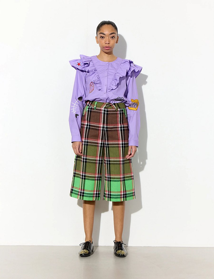 Hunkøn - Nola Ruffle Shirt - langärmlige hemden - lavender - 5