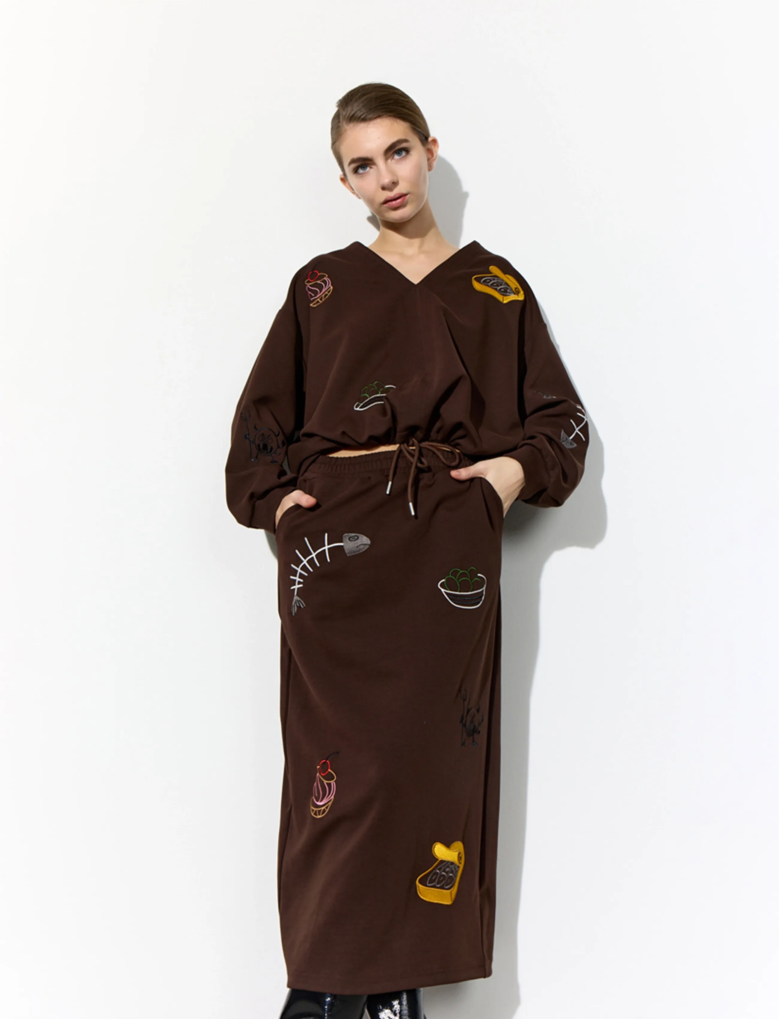 Hunkøn Chili Skirt - Midi skirts - BROWN / brown