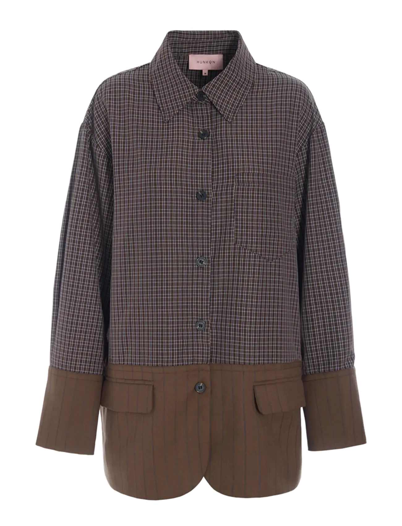 Hunkøn Irena Shirt - Transitional Layering - BROWN / brown