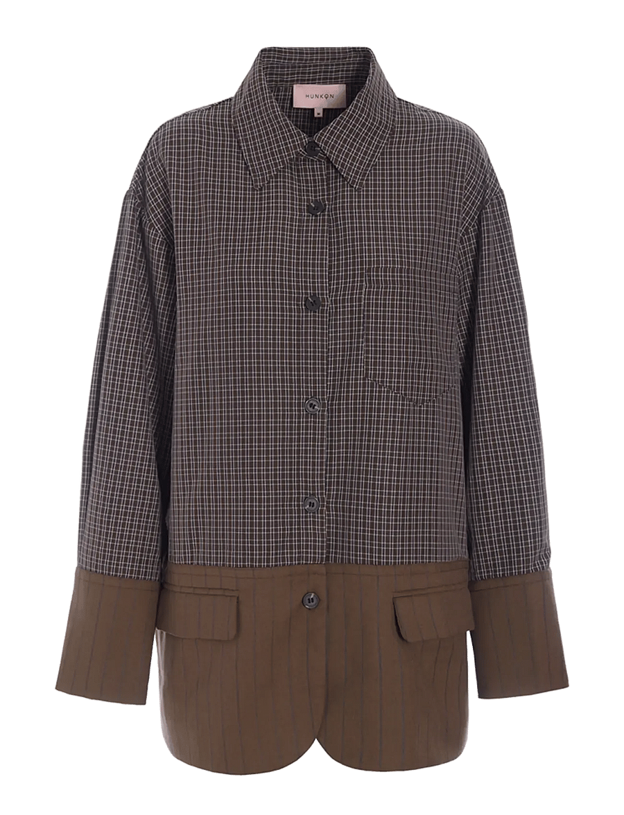 Hunkøn - Irena Shirt - langärmlige hemden - brown - 1