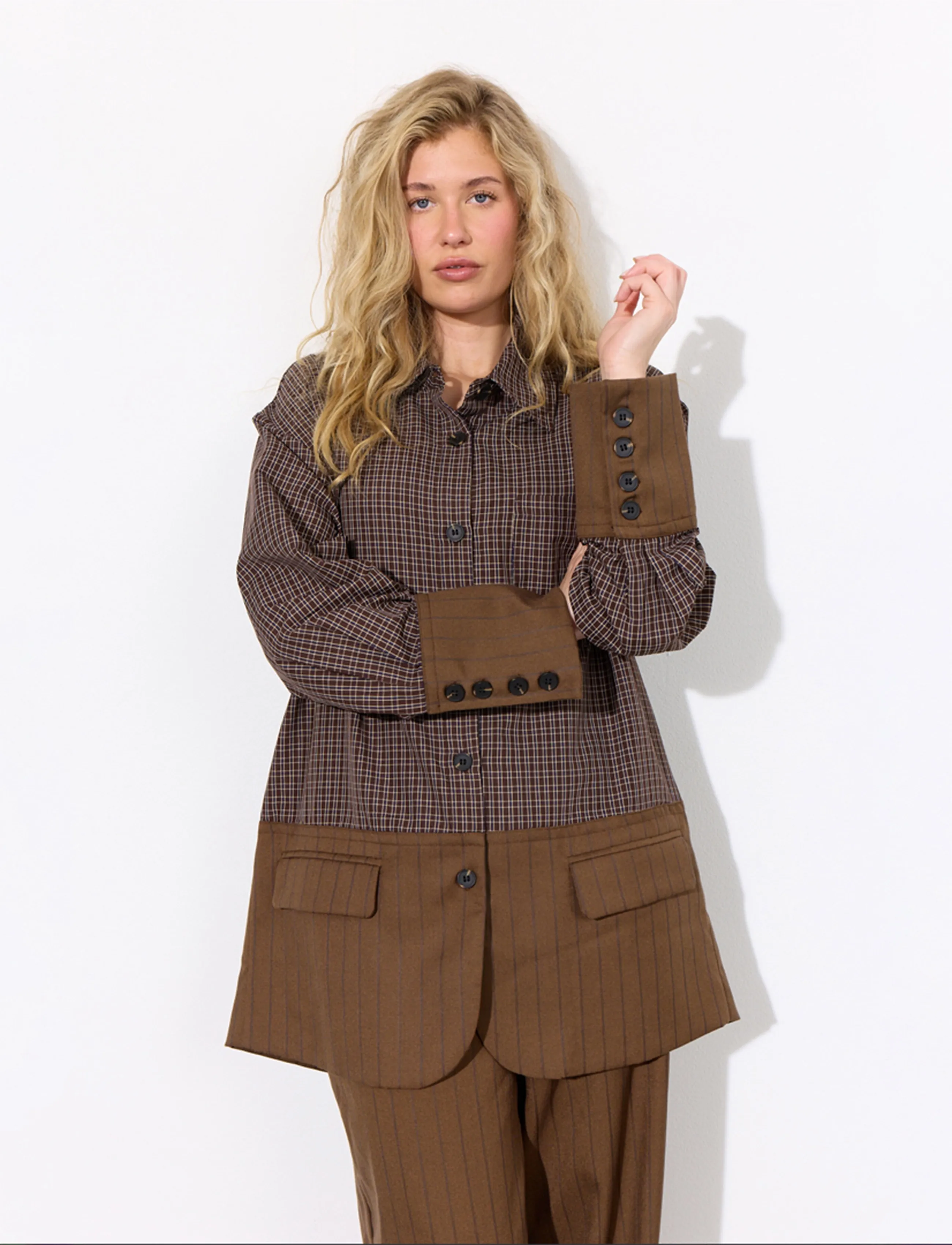 Hunkøn - Irena Shirt - langärmlige hemden - brown - 0