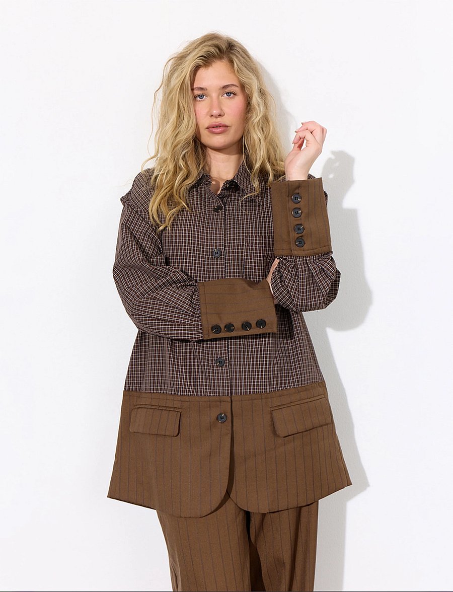 Hunkøn - Irena Shirt - langärmlige hemden - brown - 0