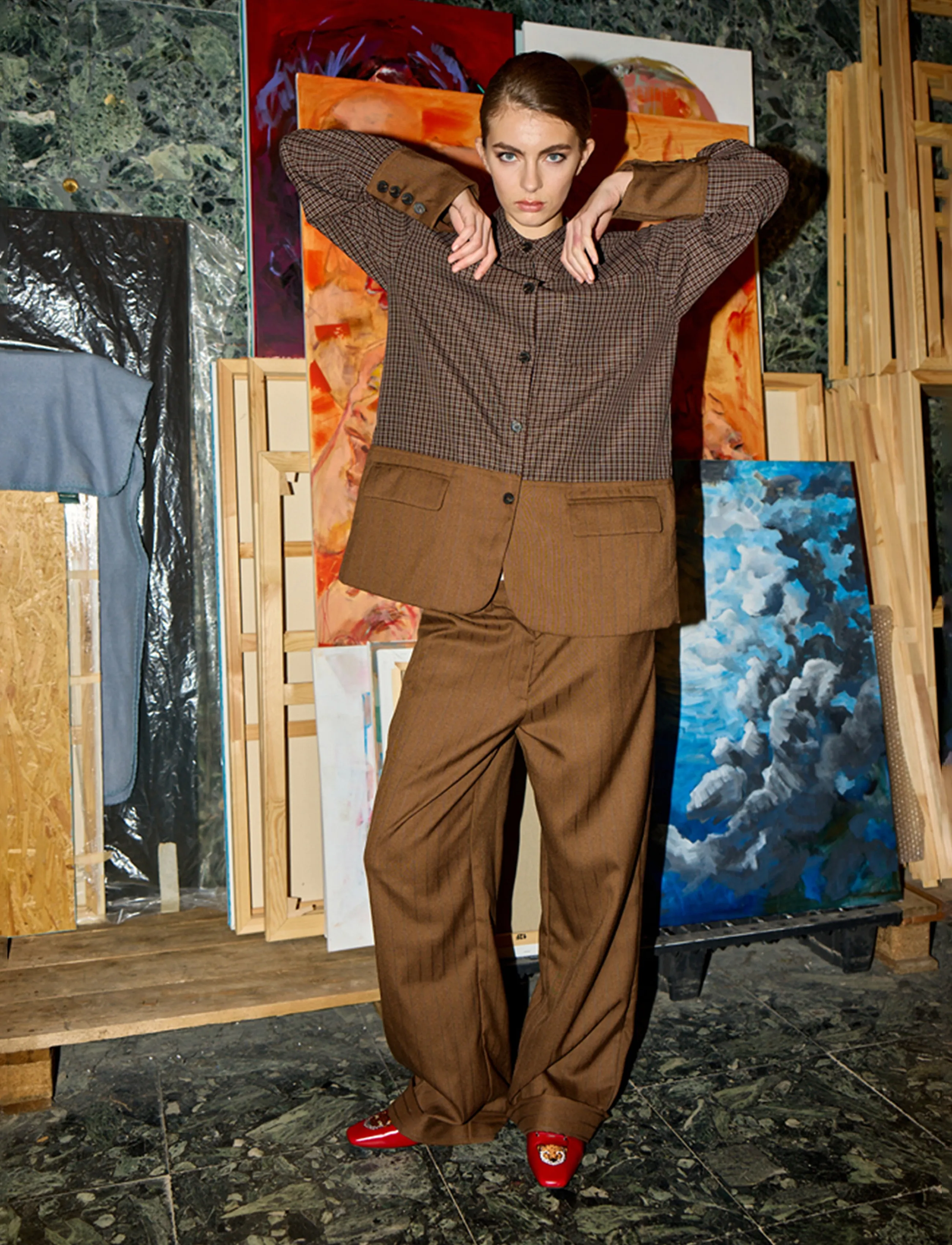Hunkøn - Irena Shirt - langärmlige hemden - brown - 3