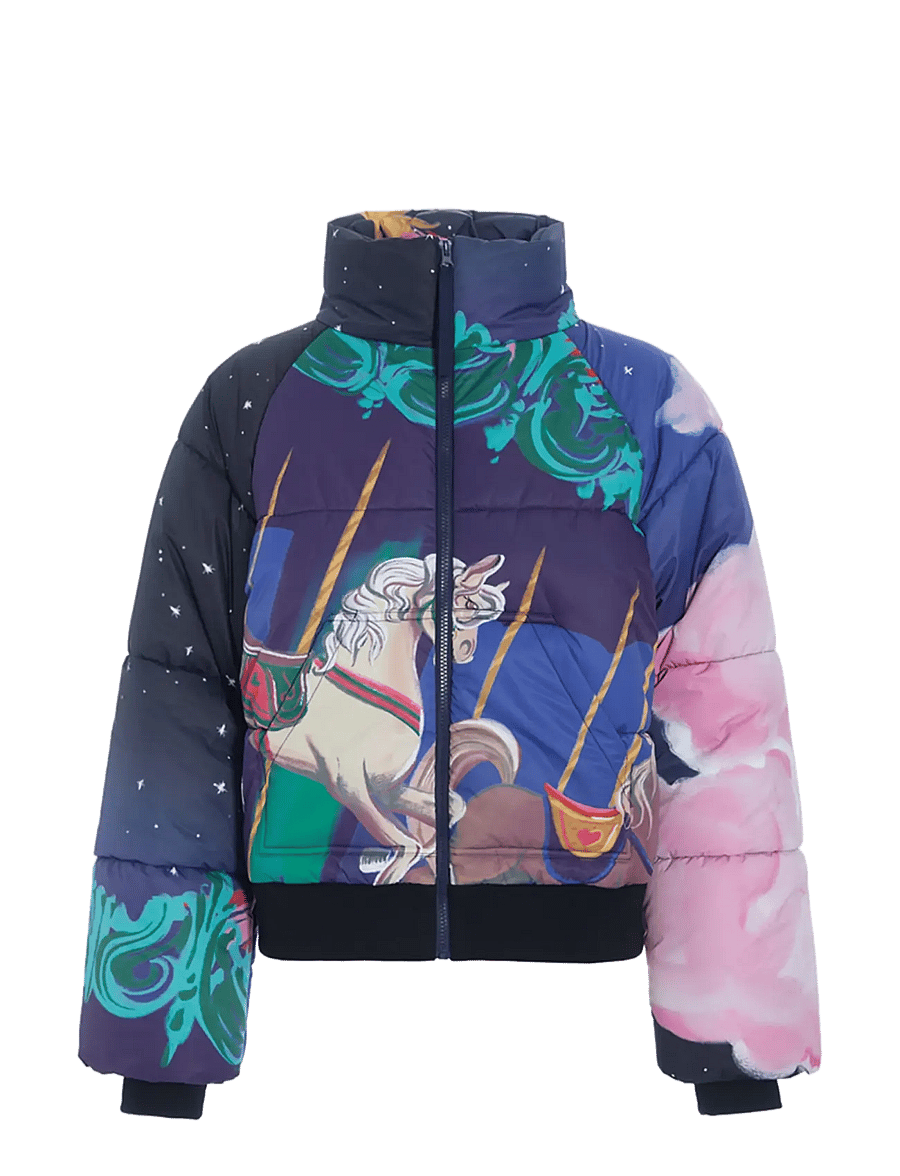 Hunkøn - Kiwi Short Bomber - winterjacken - dream fairground art print - 1