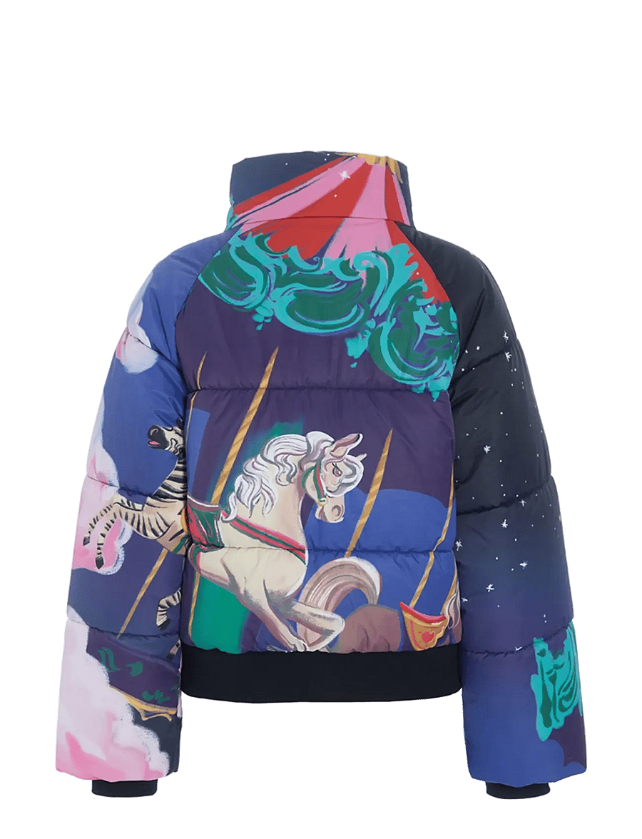 Hunkøn - Kiwi Short Bomber - winterjacken - dream fairground art print - 2