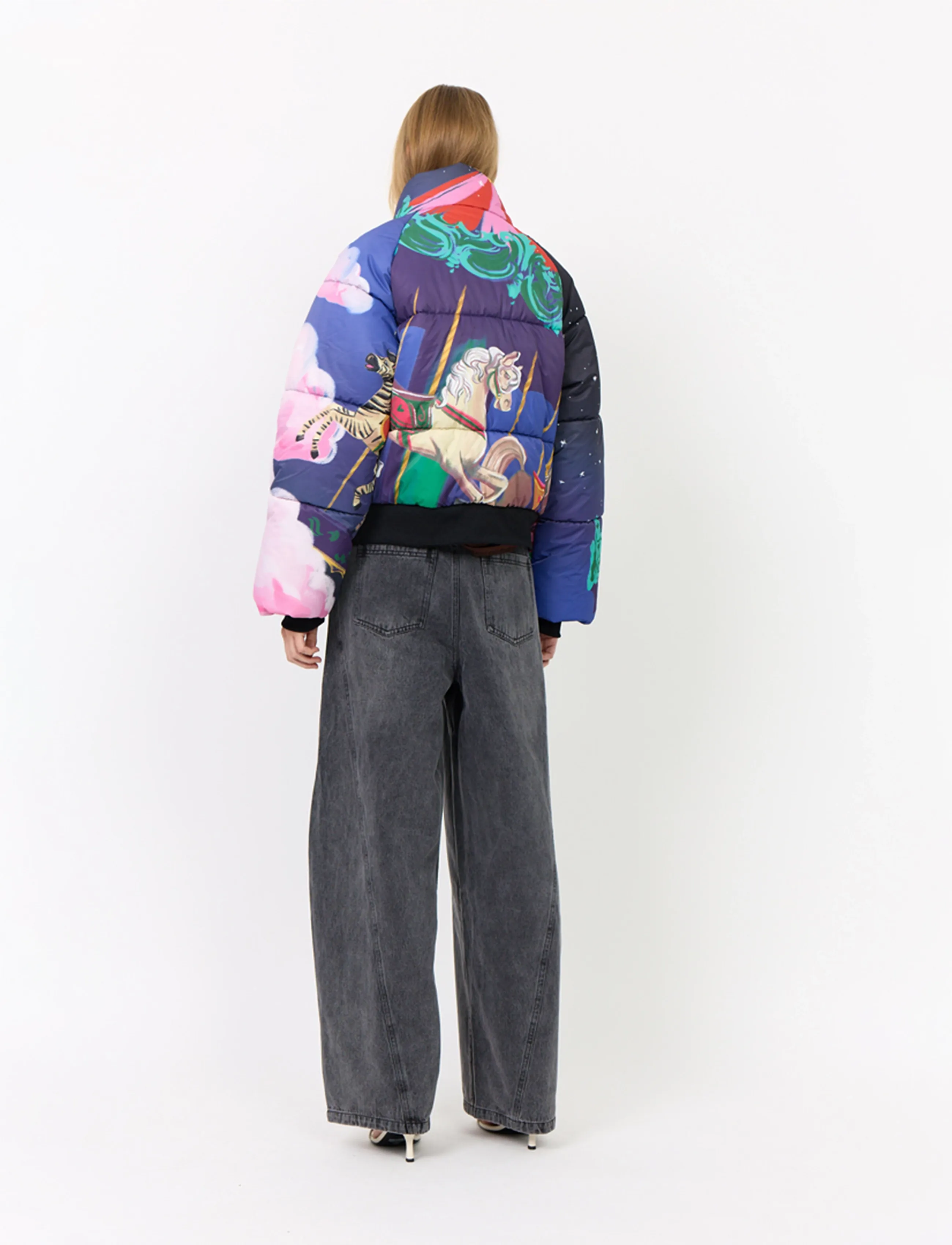 Hunkøn - Kiwi Short Bomber - winter jackets - dream fairground art print - 5