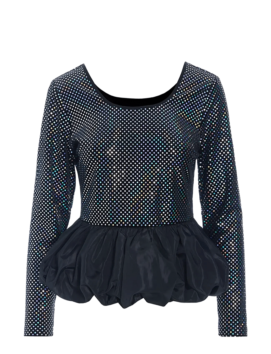 Hunkøn - Daisy Blouse - black disco - 1