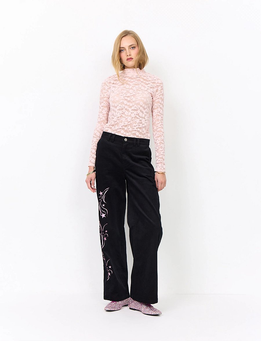 Hunkøn - Rita Lace Blouse - dusty rose - 3