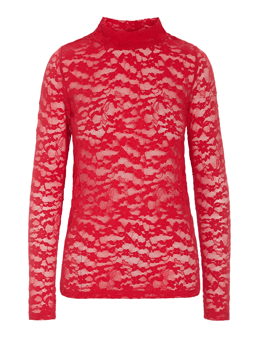 Hunkøn - Rita Lace Blouse - red - 1