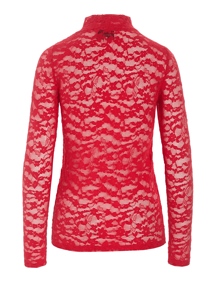 Hunkøn - Rita Lace Blouse - red - 2