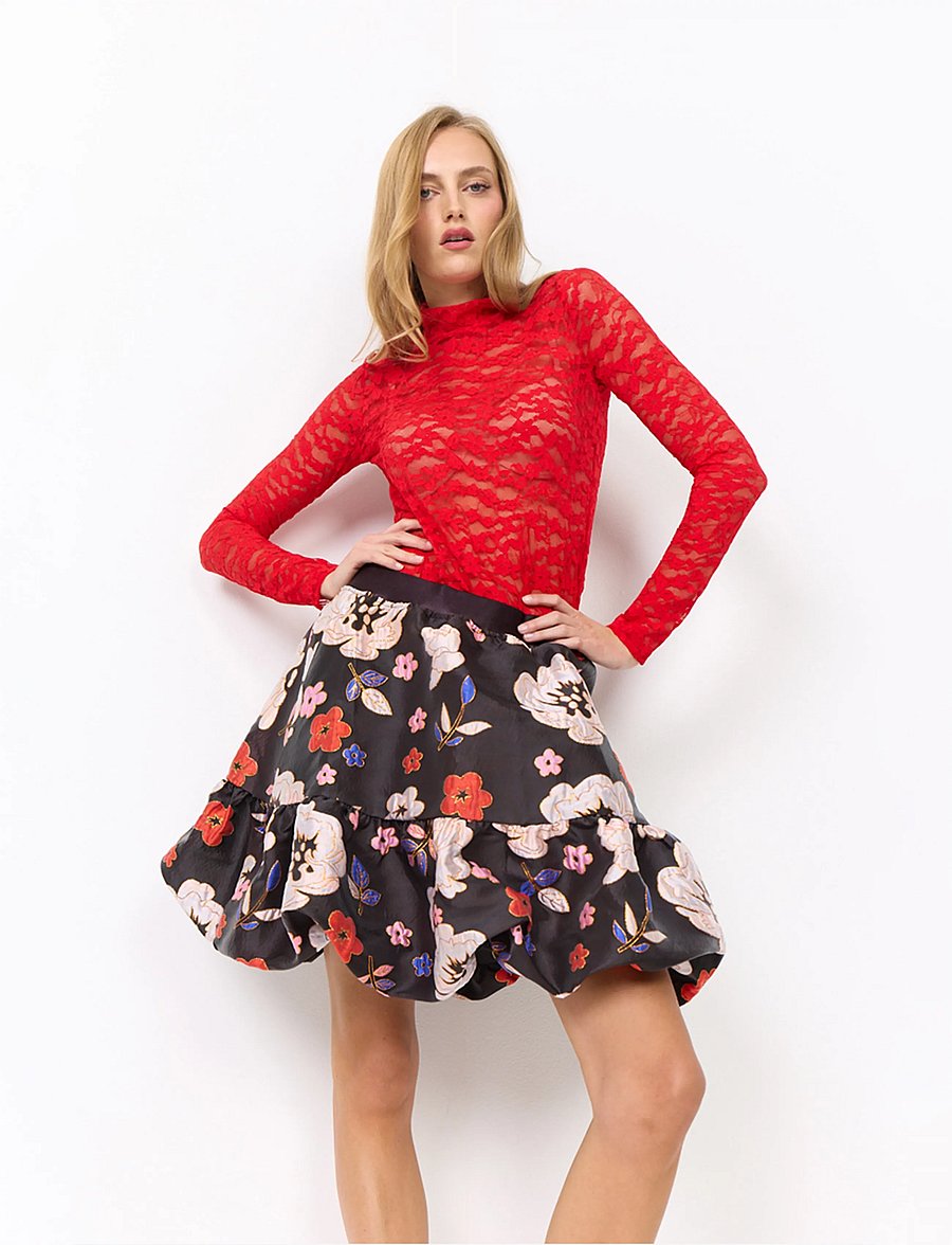 Hunkøn - Rita Lace Blouse - red - 3