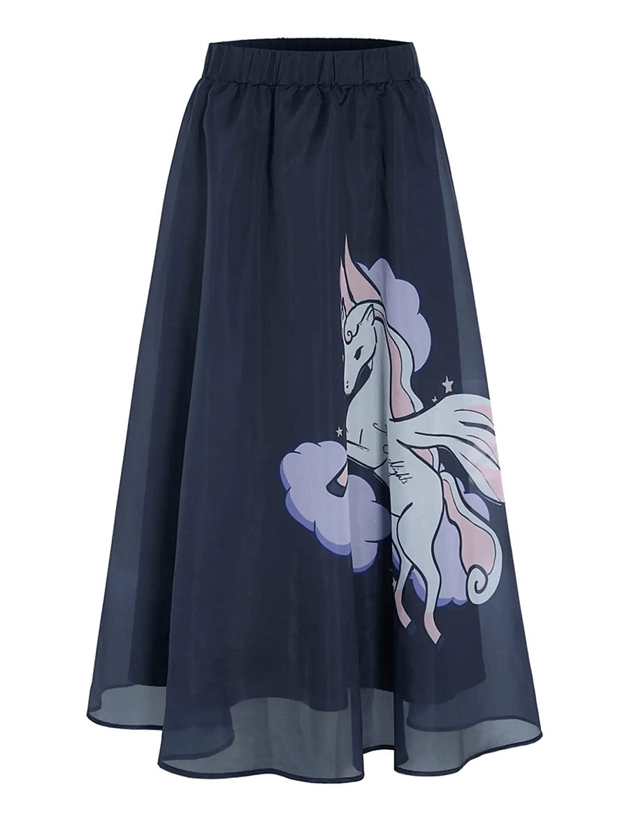 Hunkøn - Pallas Long Skirt - black pony - 1