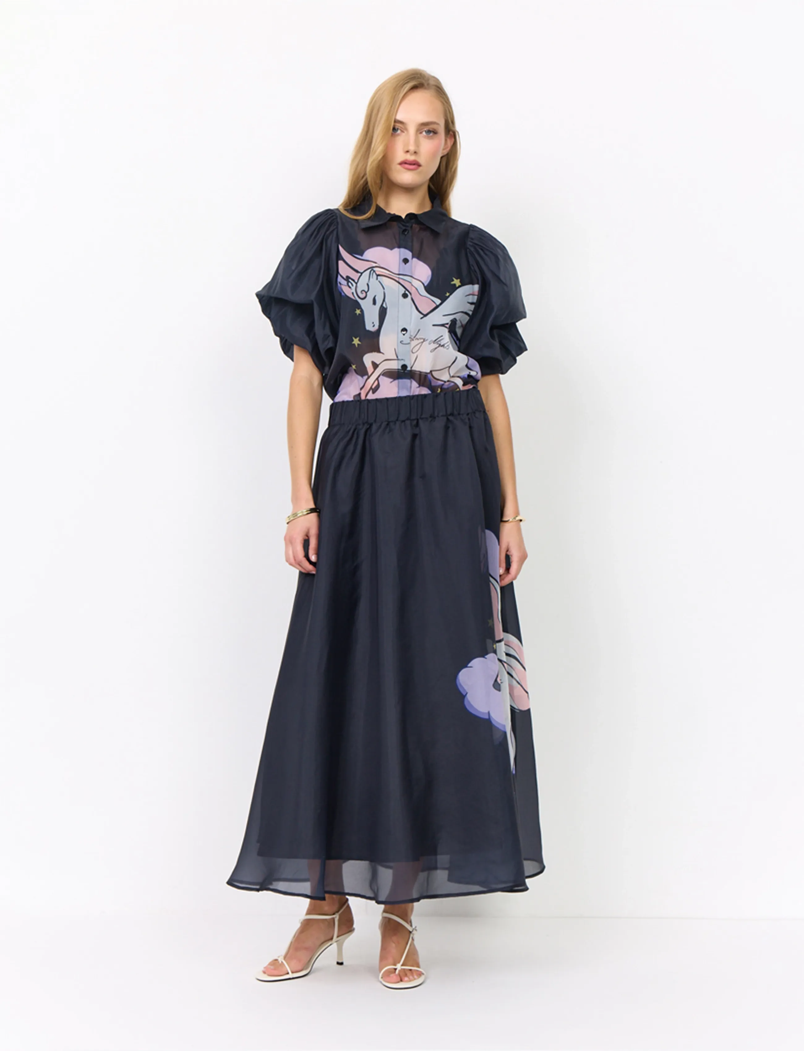 Hunkøn - Pallas Long Skirt - black pony - 3
