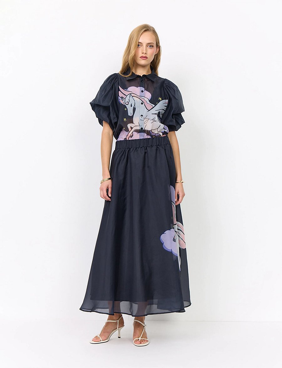 Hunkøn - Pallas Long Skirt - black pony - 3
