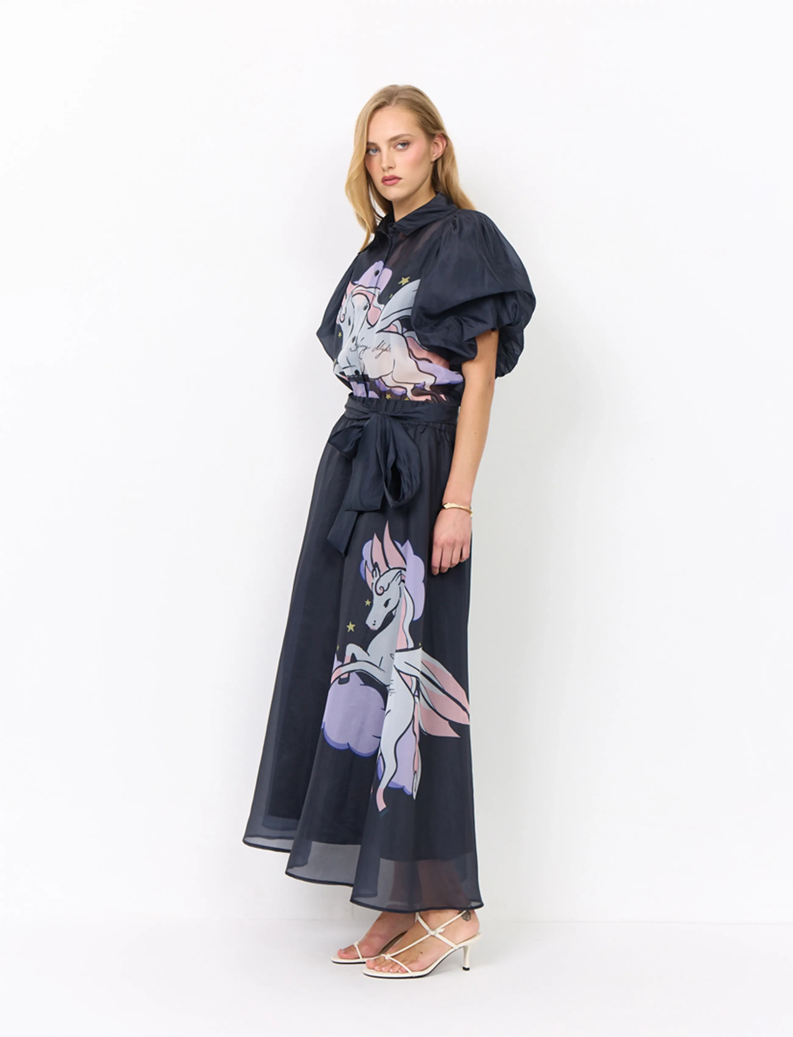 Hunkøn - Pallas Long Skirt - black pony - 4