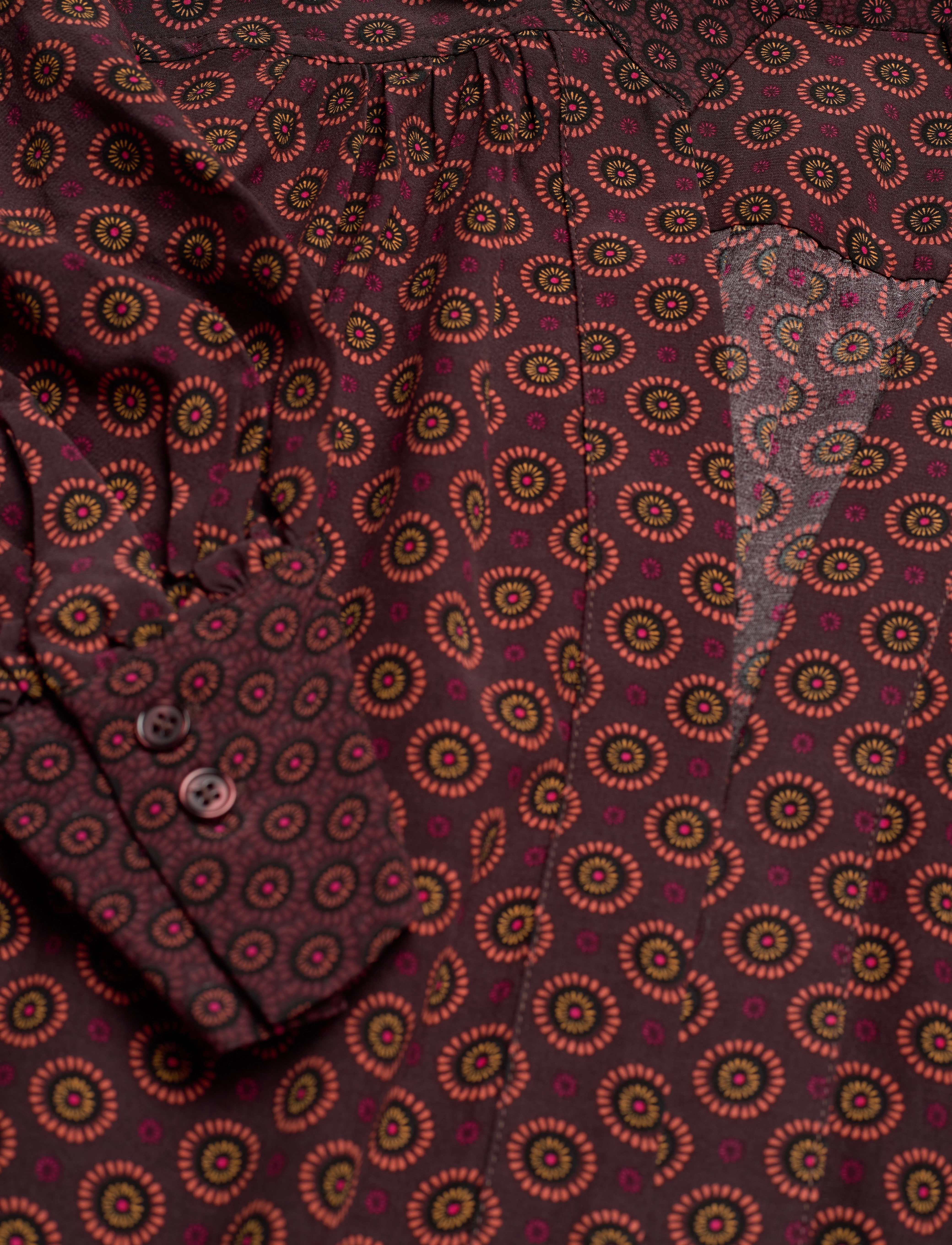 HUNKYDORY - Elena Printed Blouse - chocolate brown aop - 4