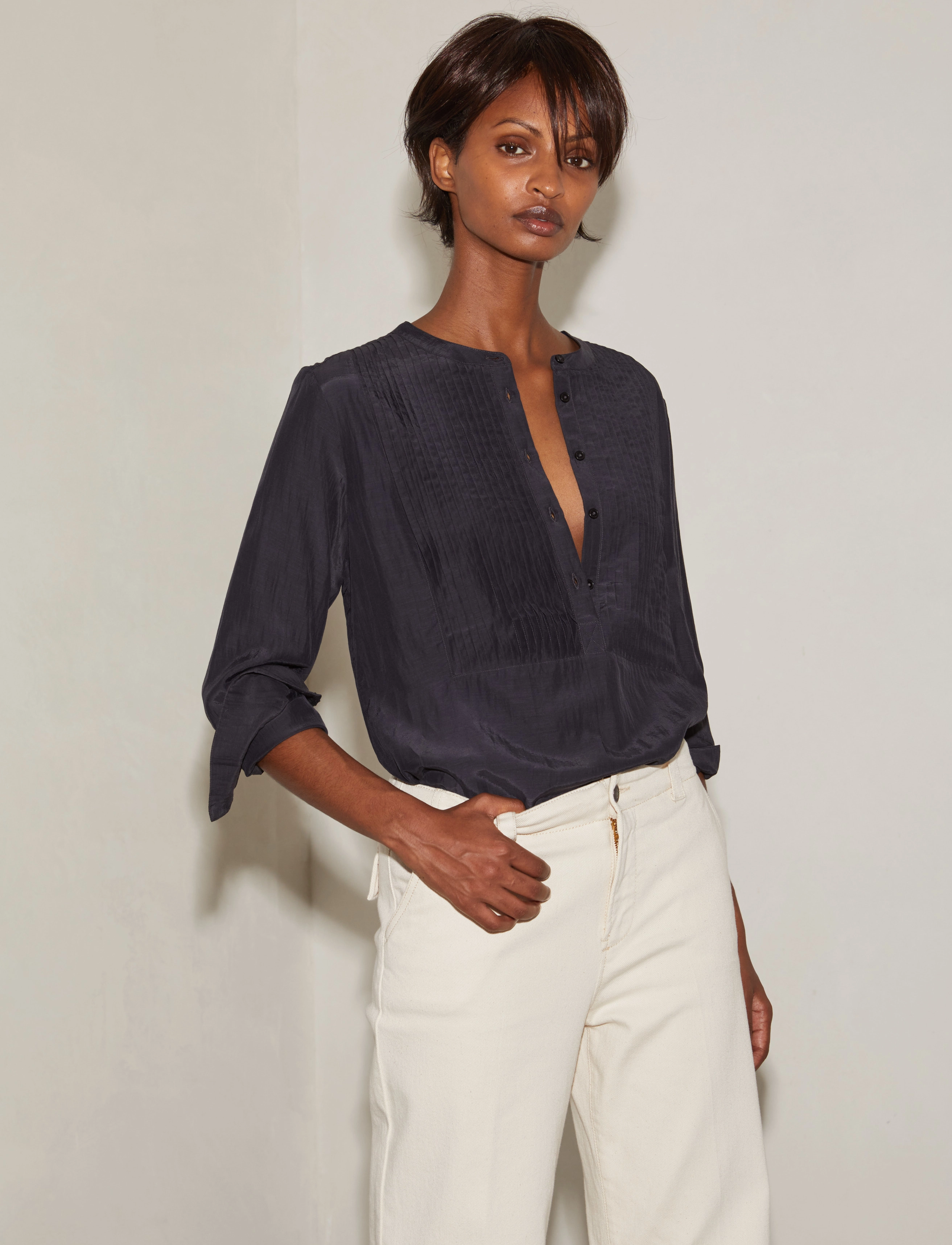 HUNKYDORY - Lee Tux blouse - charcoal - 2