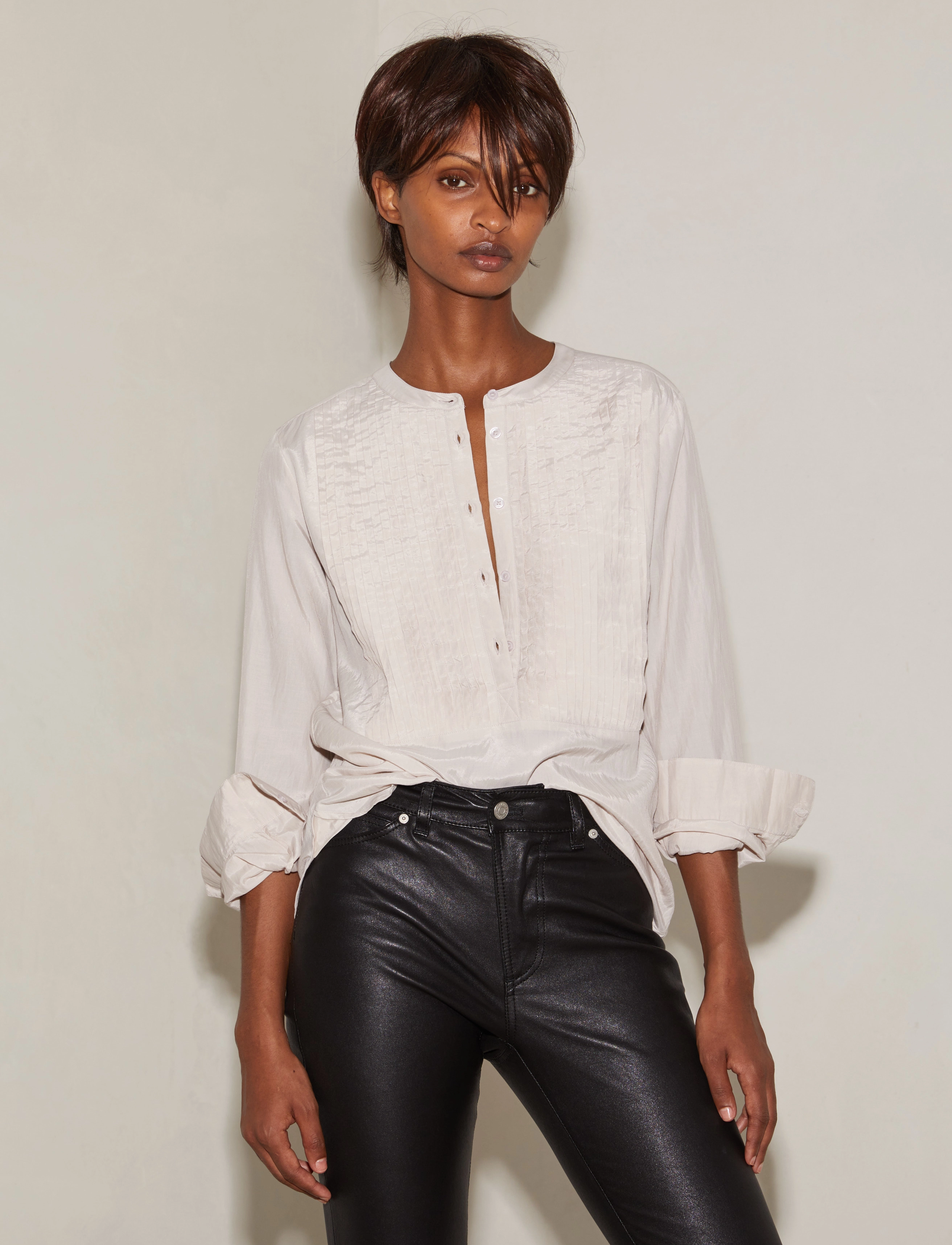 HUNKYDORY - Lee Tux blouse - oyster - 2