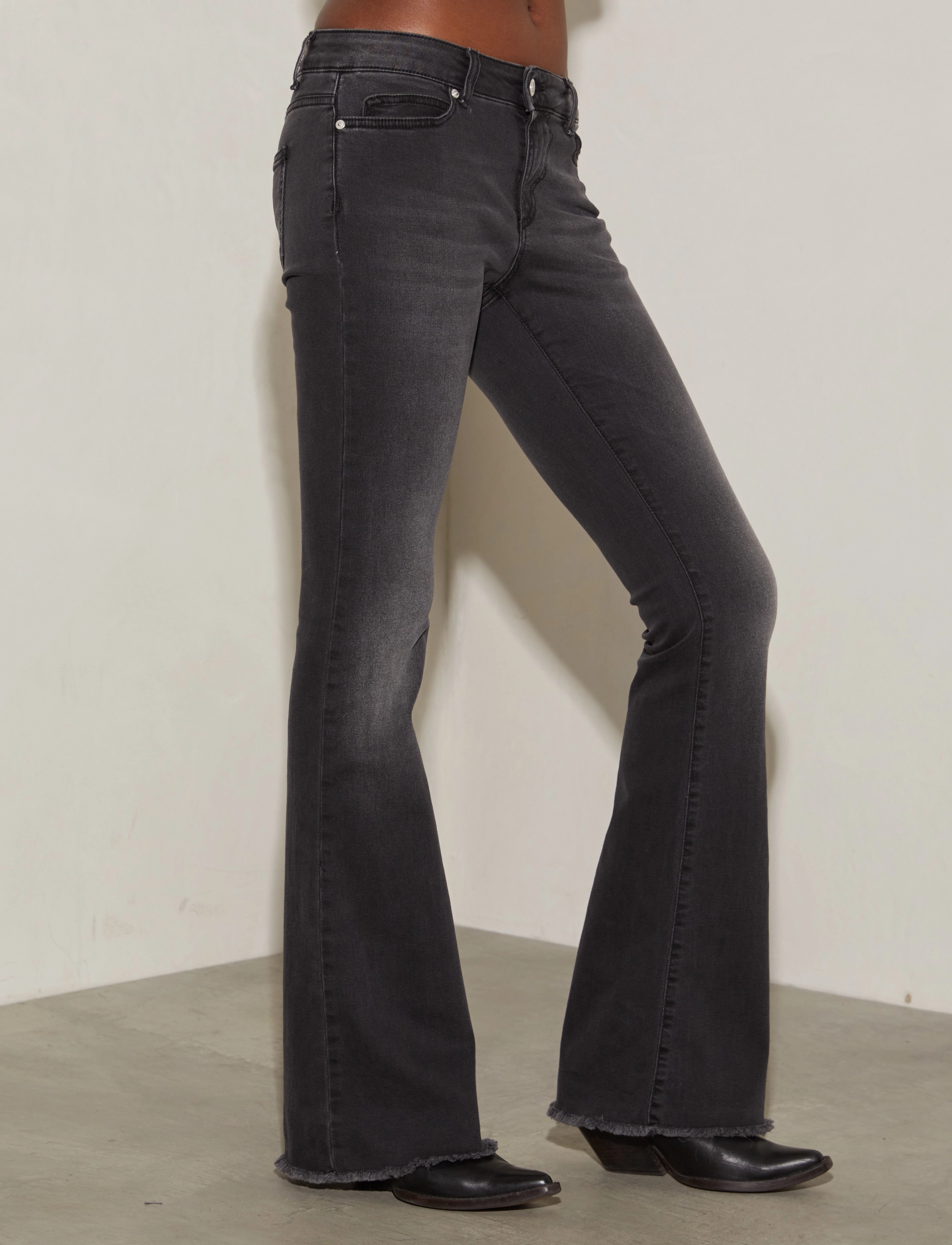 HUNKYDORY - Jesse Flared Denim - used black - 2